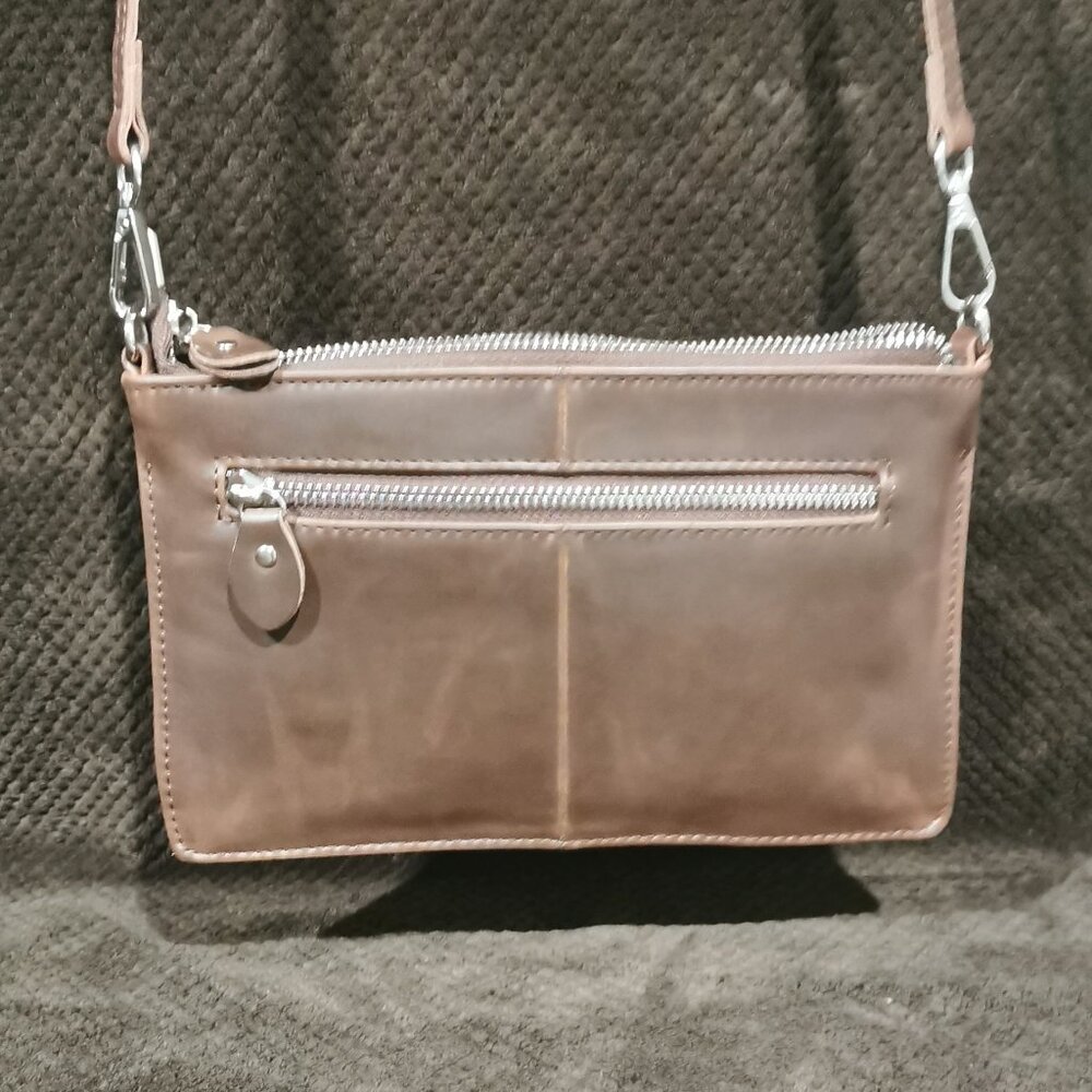 Brown/Silver Crossbody EUC #228